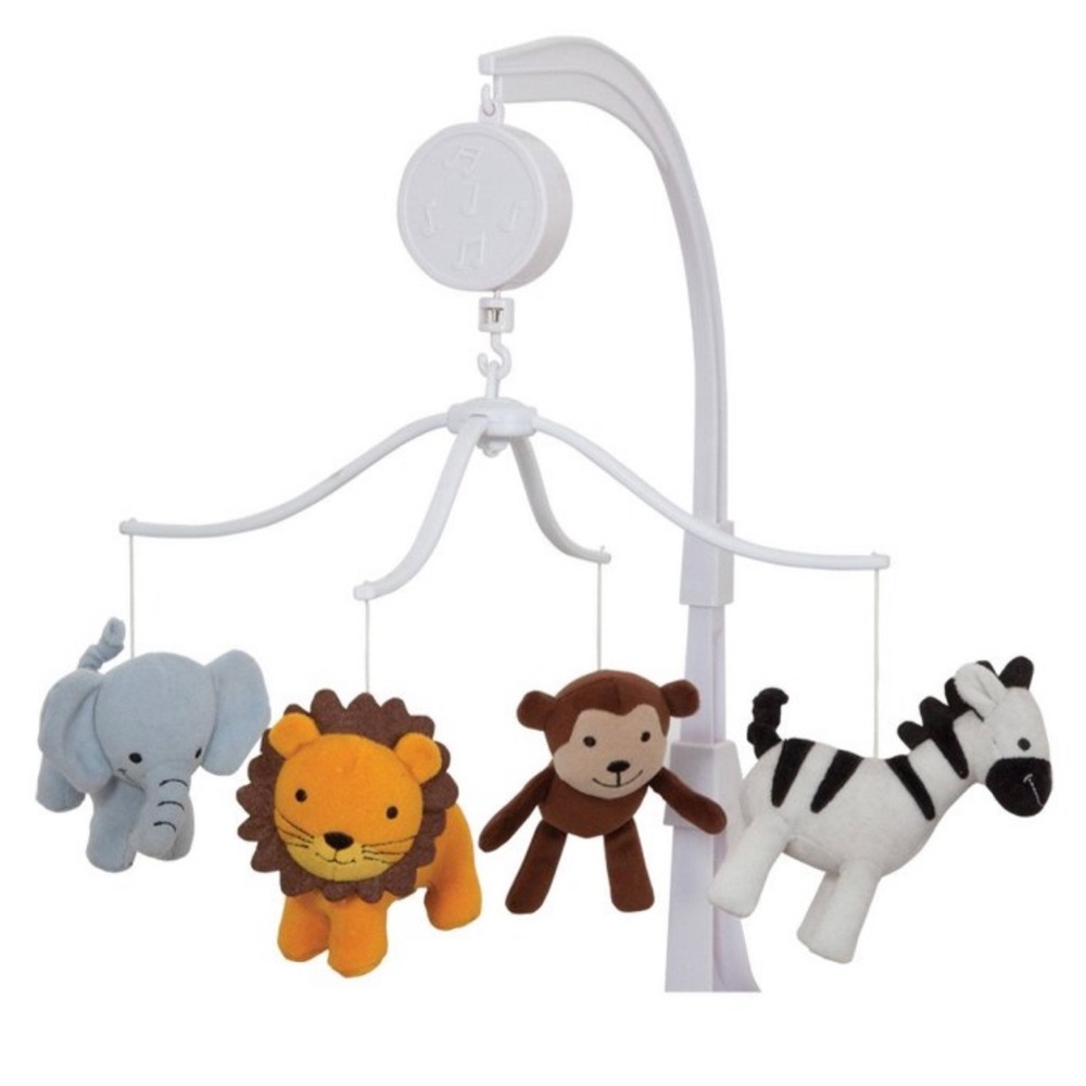 Bedtime Originals Jungle Buddies Musical Crib Mobile